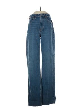 Abercrombie & Fitch High-Rise Wide Leg Denim — Blue Wash 00L